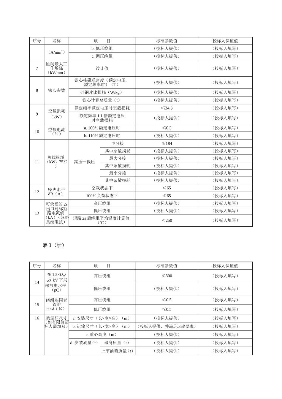 110kV升压站主变压器招标技术规范书专用技术规范_第3页