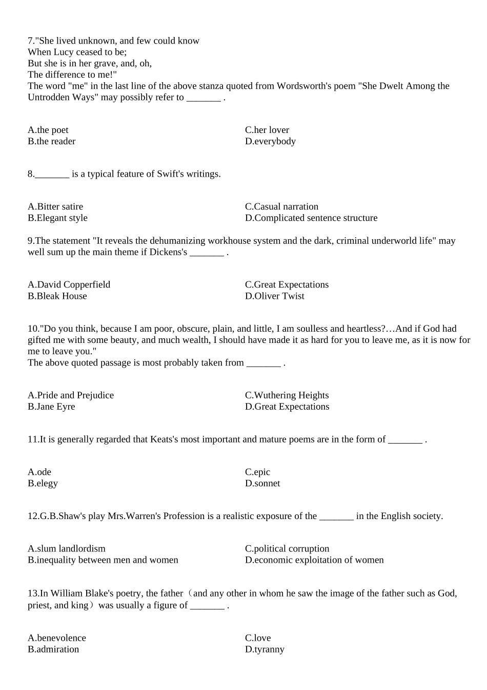 高等教育自学考试英语考试试卷_第2页