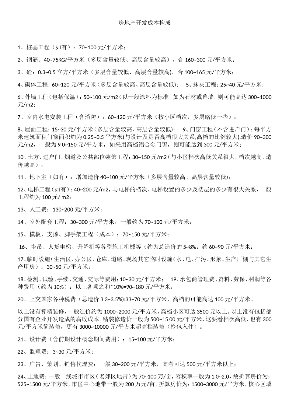 房地产开发成本构成_第1页