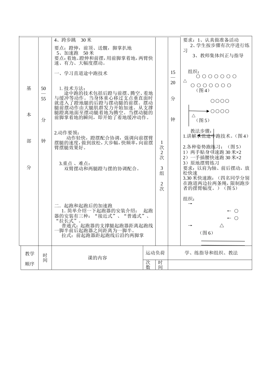 短跑技术课教案_第2页