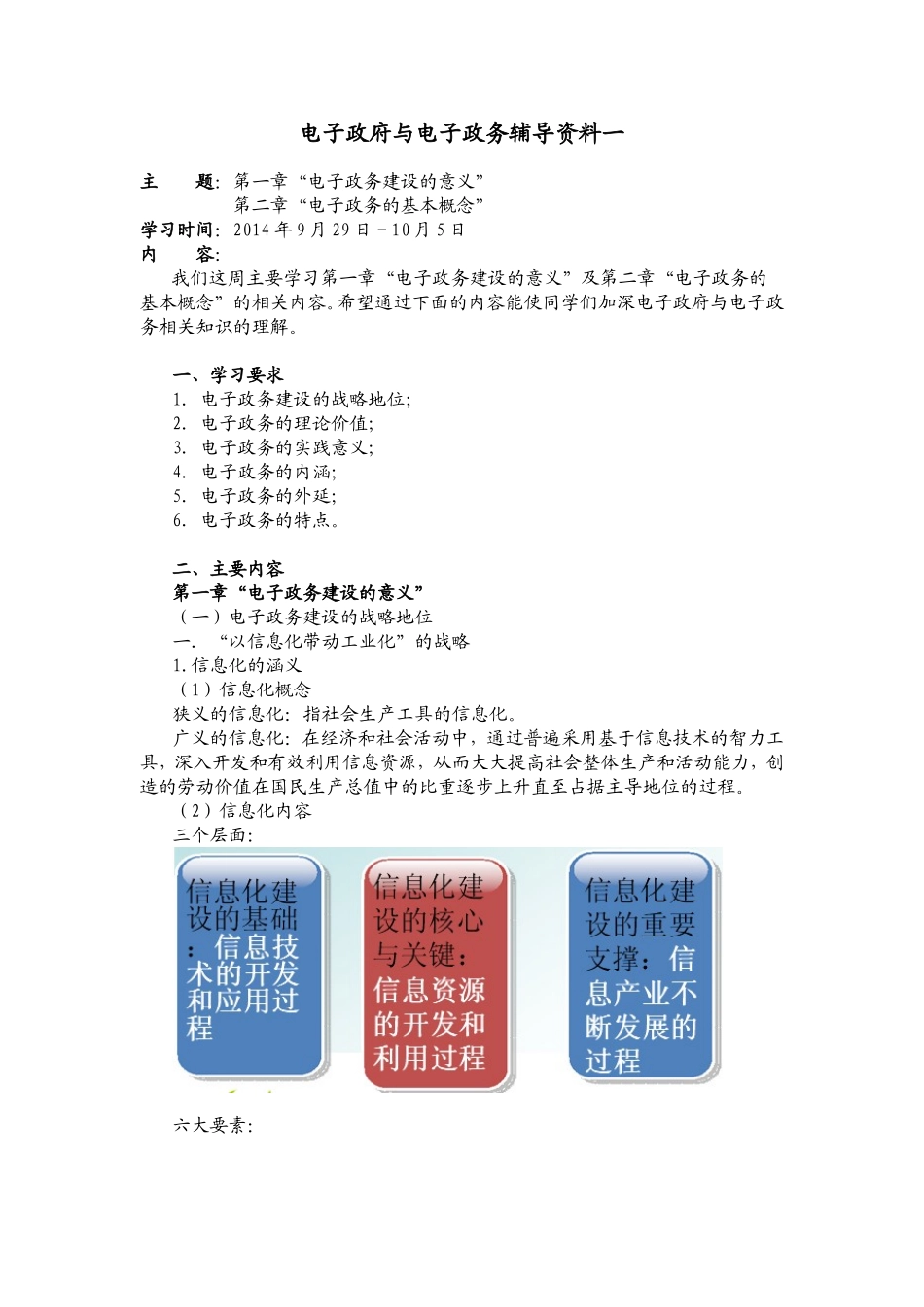 电子政府与电子政务辅导资料一_第1页