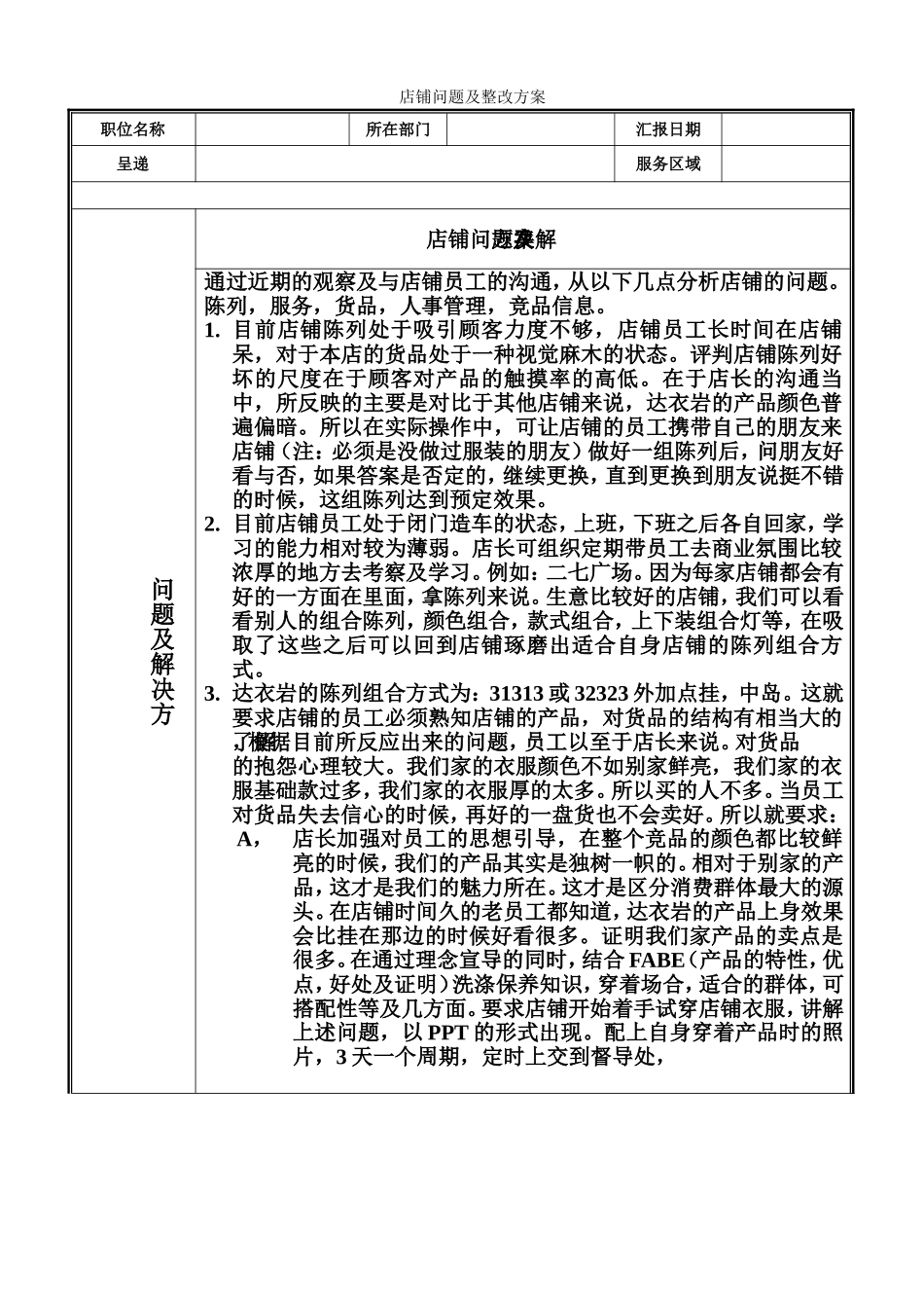 店铺问题及整改方案_第1页