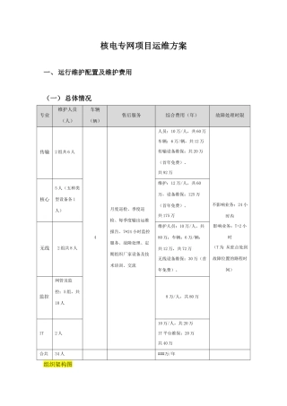 核电专网项目运维方案