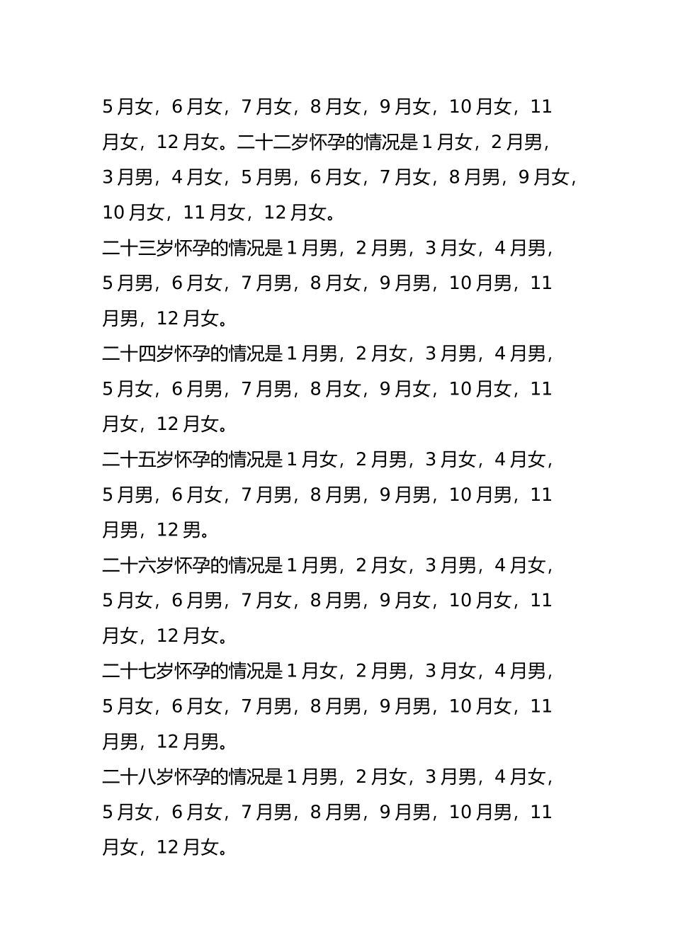 准爆了-怀孕月份看你生男生女_第2页