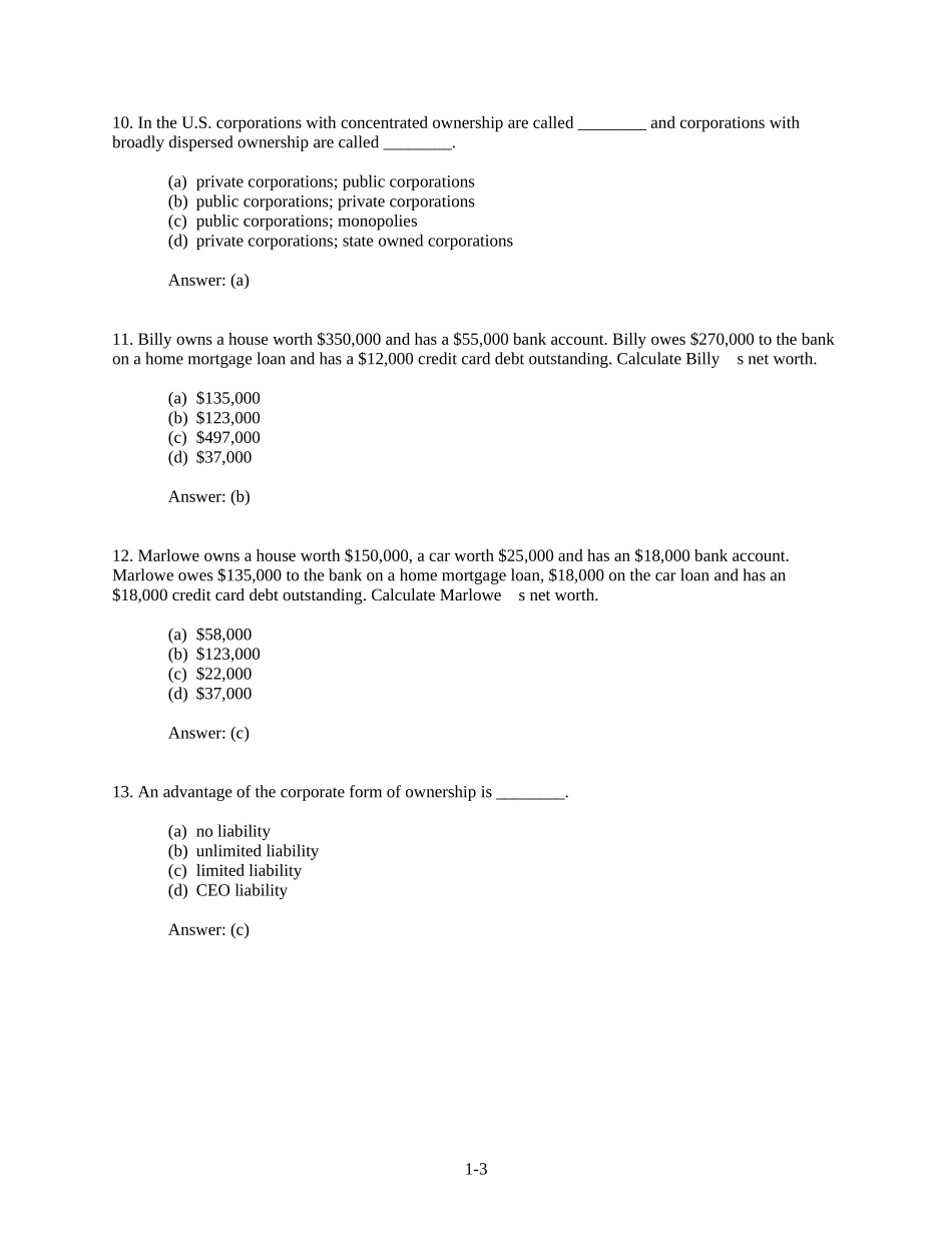 兹维博迪金融学第二版试题库1TB(1)_第3页