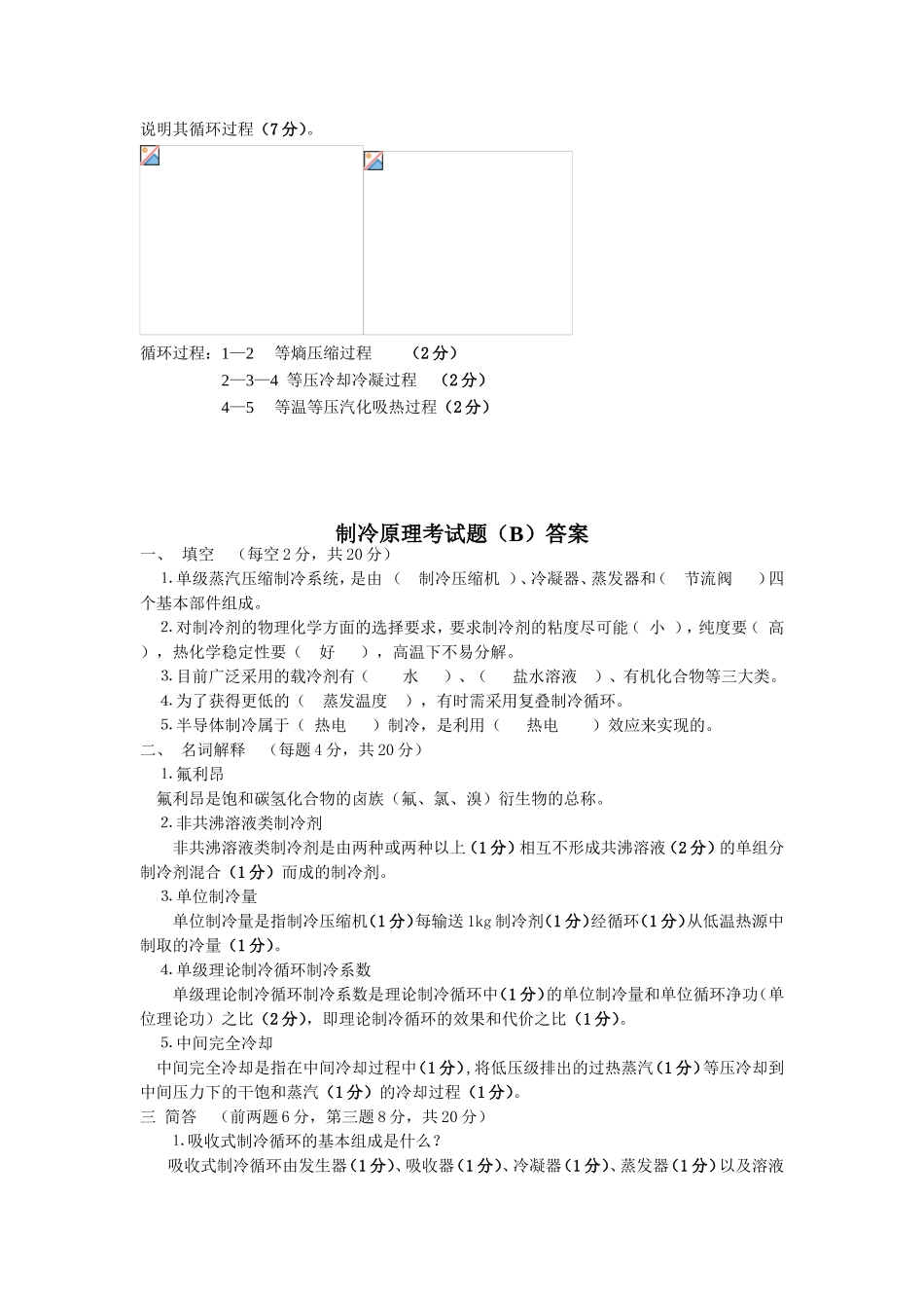 制冷原理考试题答案_第3页