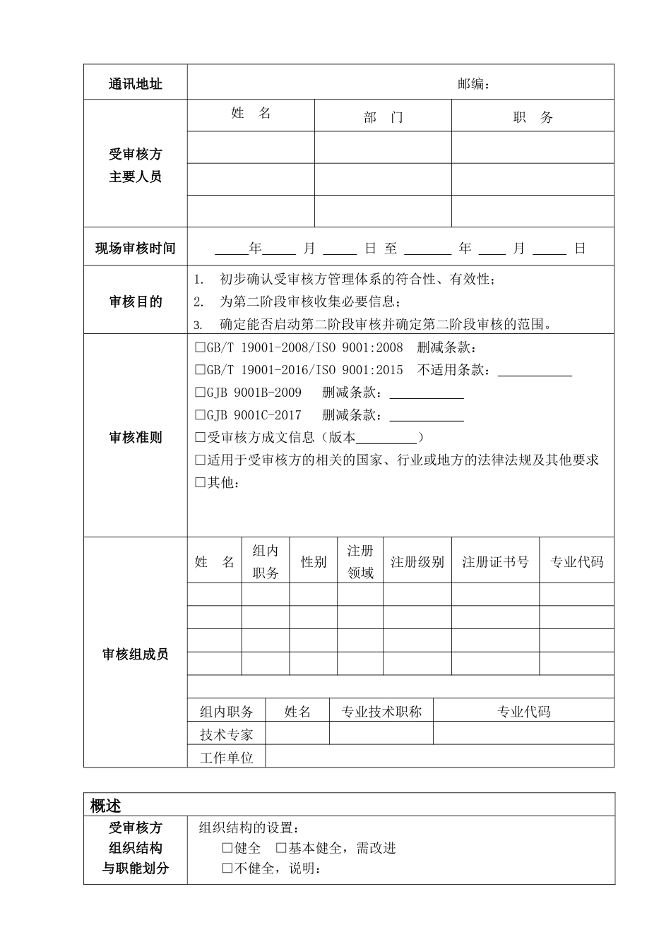 质量管理体系认证审核报告_第2页