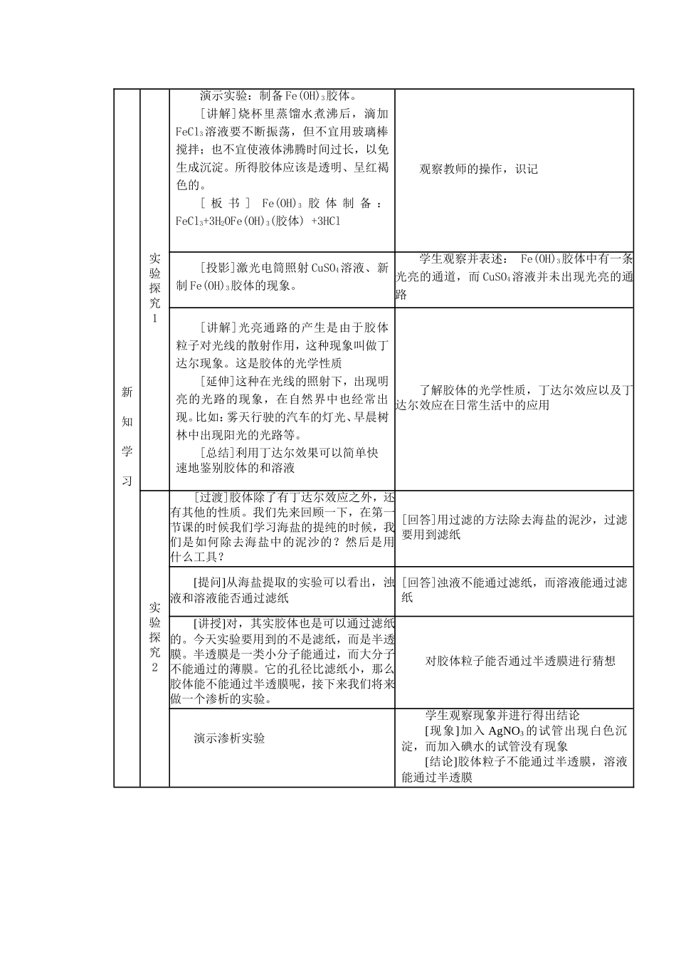 胶体的制备与性质教学设计_第2页