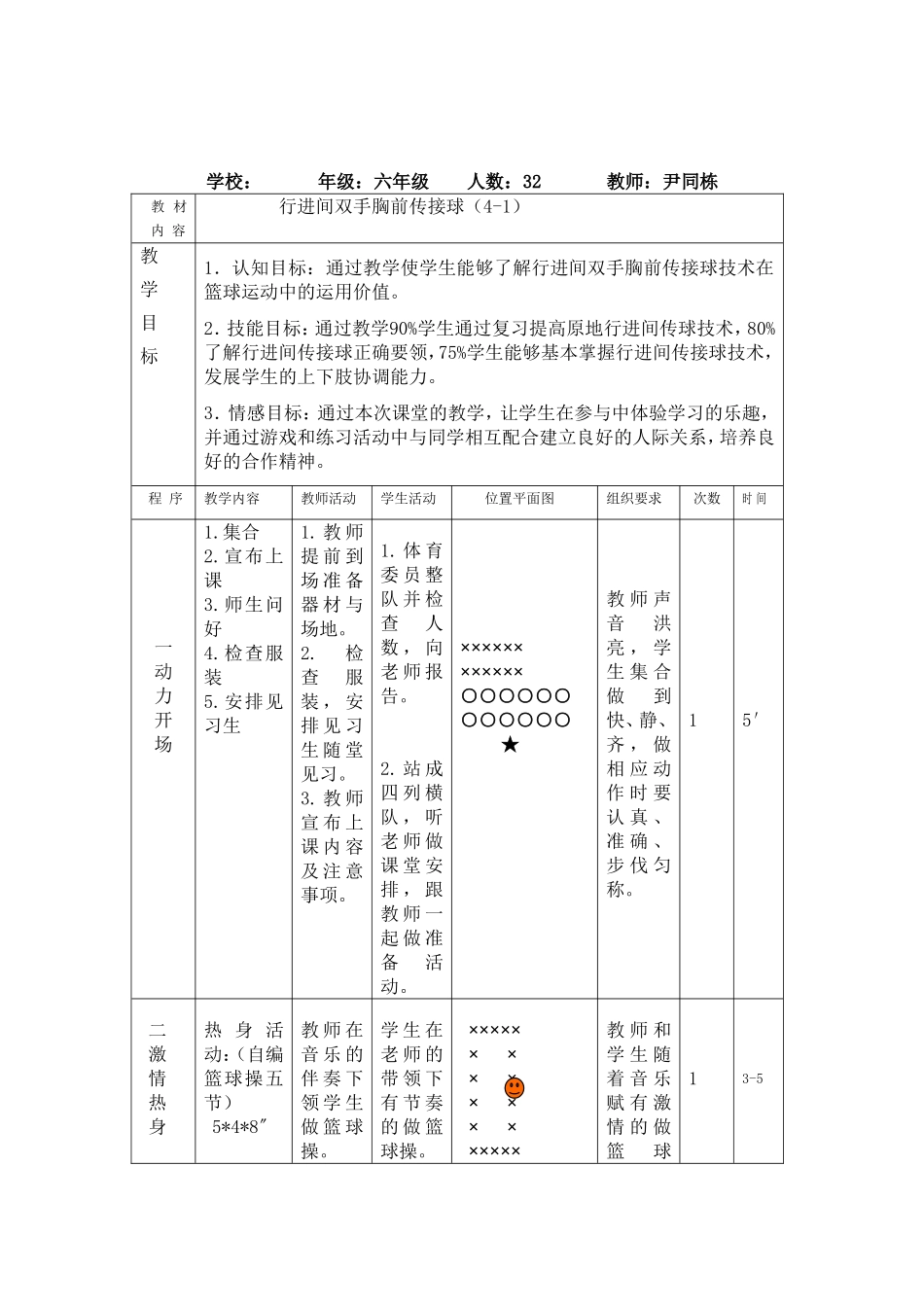 行进间双手胸前传接球教学设计_第2页