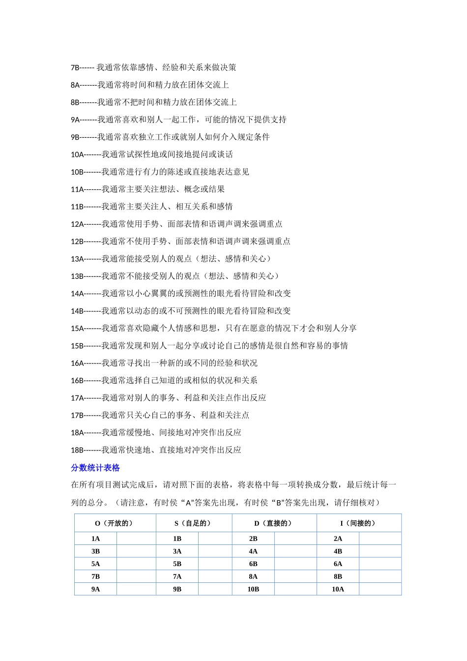 行为风格自我测试_第2页