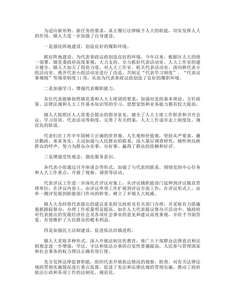 镇人大工作报告_第2页