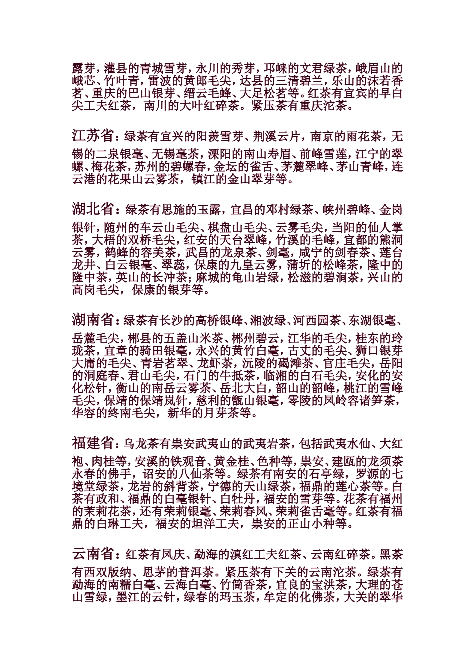 中国各省极品名茶大全_第2页