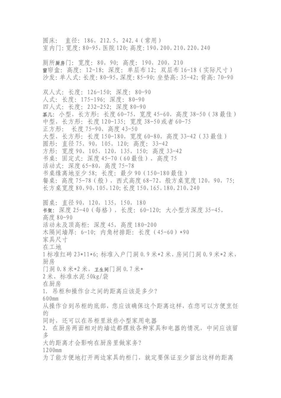 在室内装修中，具体的尺寸标准，国家有关方面已作了相应的标准，现转载如下，供广大版友参考2@'z9`;J)OB)G1v_第2页