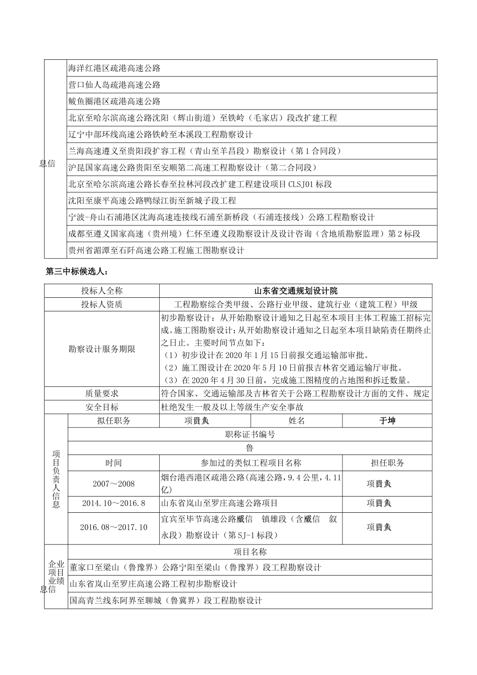 延吉至长春高速公路大蒲柴河至烟筒山段建设项目勘察设计招标_第3页