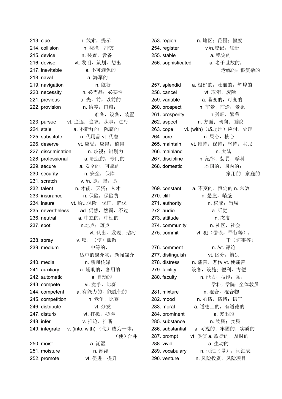 四六级英语单词汇总focusv.（使）聚集_第2页