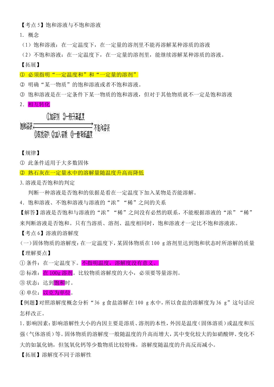 中考化学溶液知识点总结_第3页