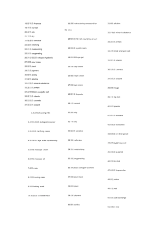 英语单词汇总精华素Ampoule