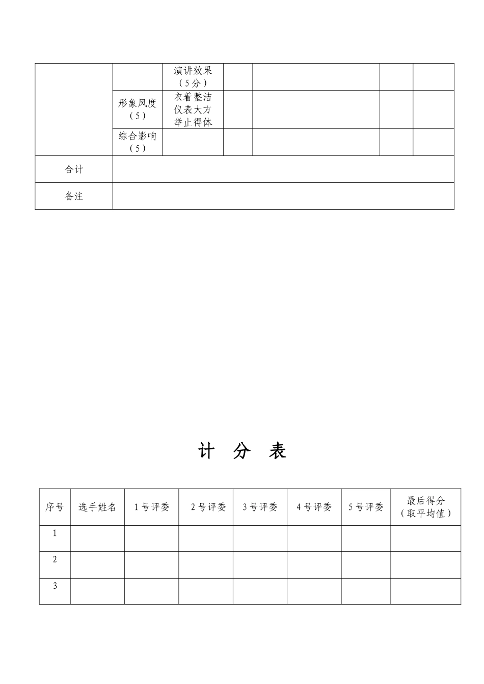 演讲比赛规则及评分标准_第3页