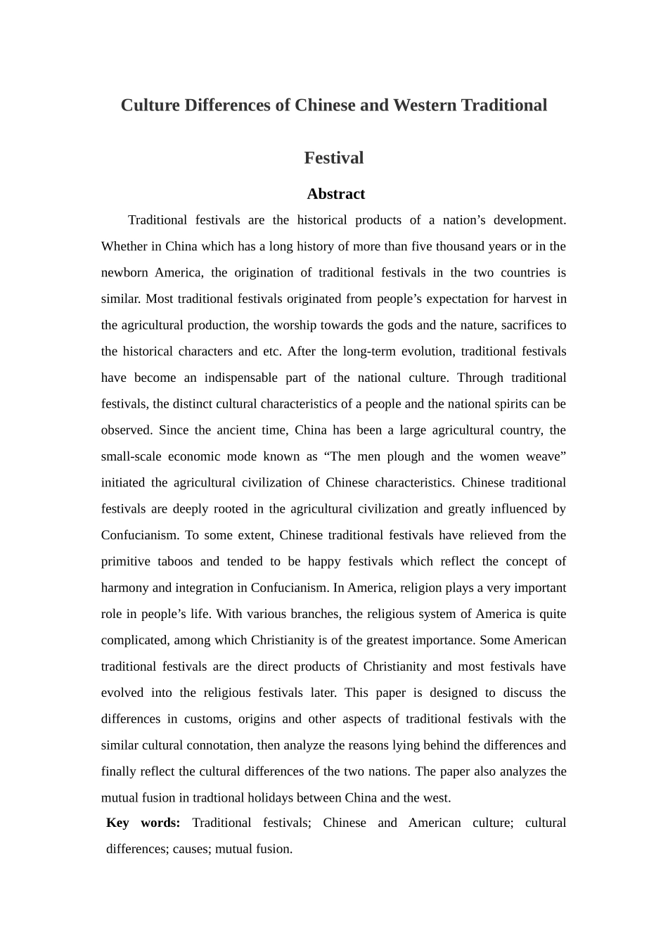 中西方传统节日文化的差异_第1页