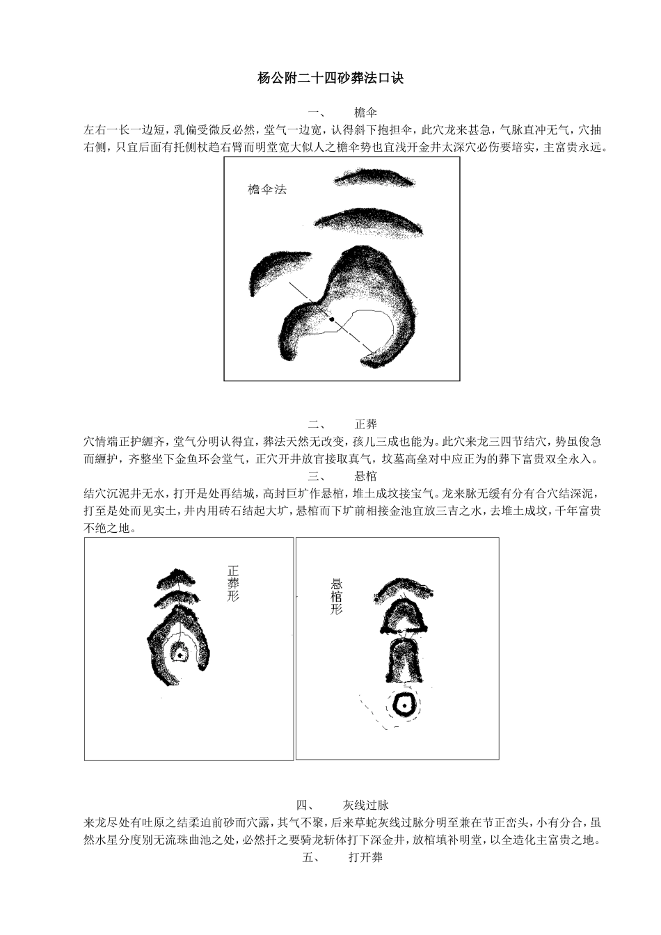 杨公附二十四砂葬法口诀_第1页