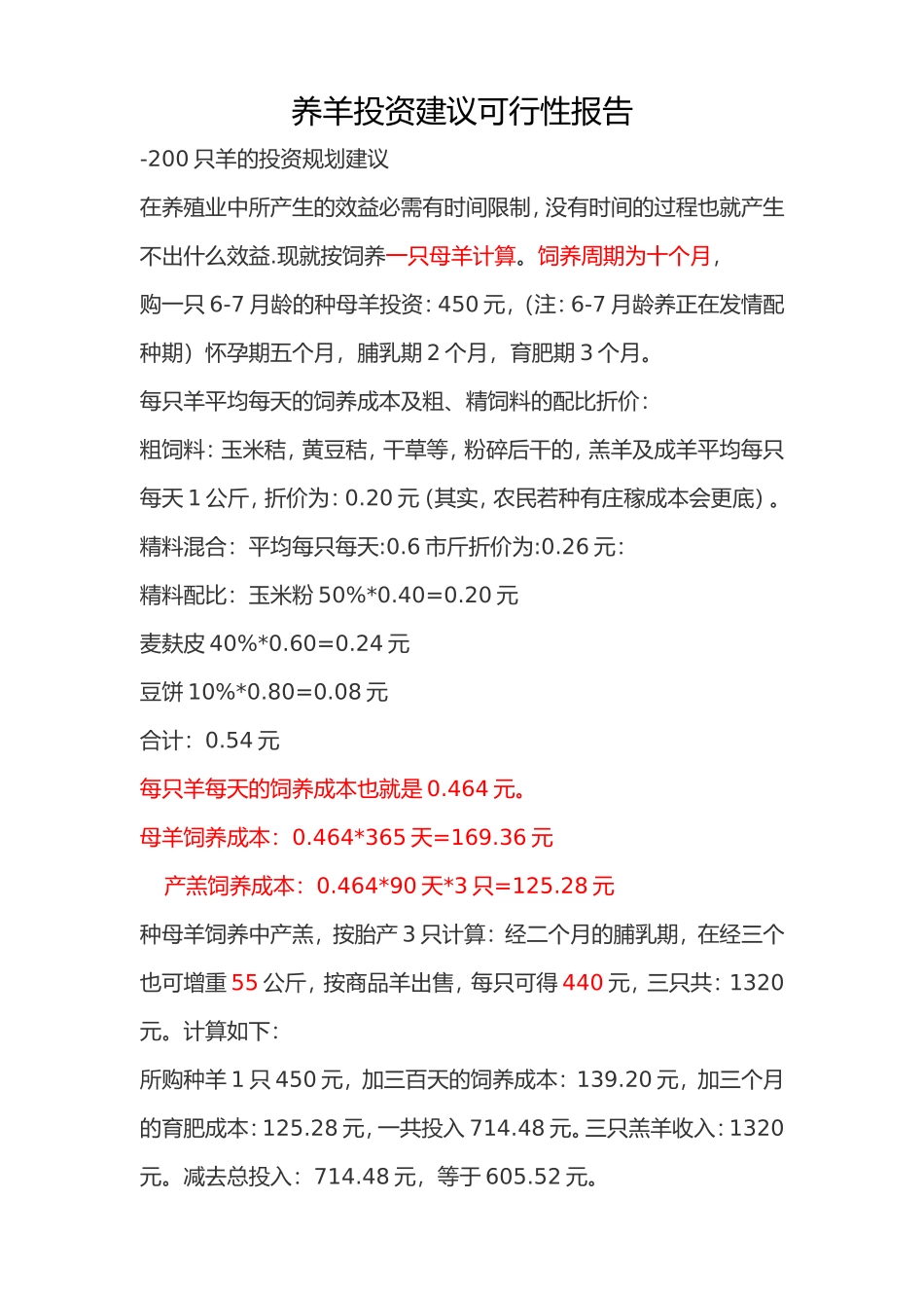 养羊投资建议可行性报告_第1页