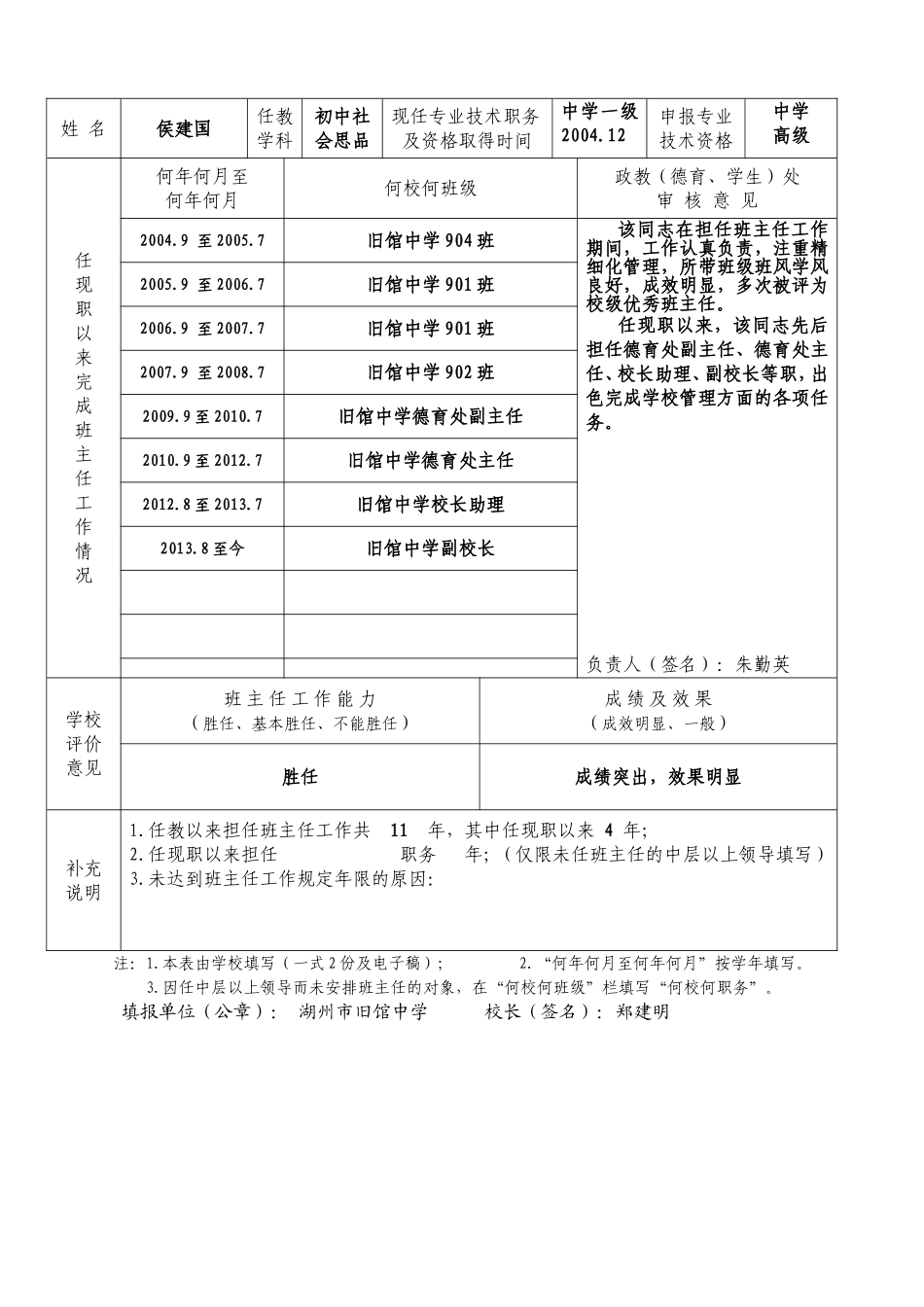推荐高级职称（职务）人员情况综合表_第3页