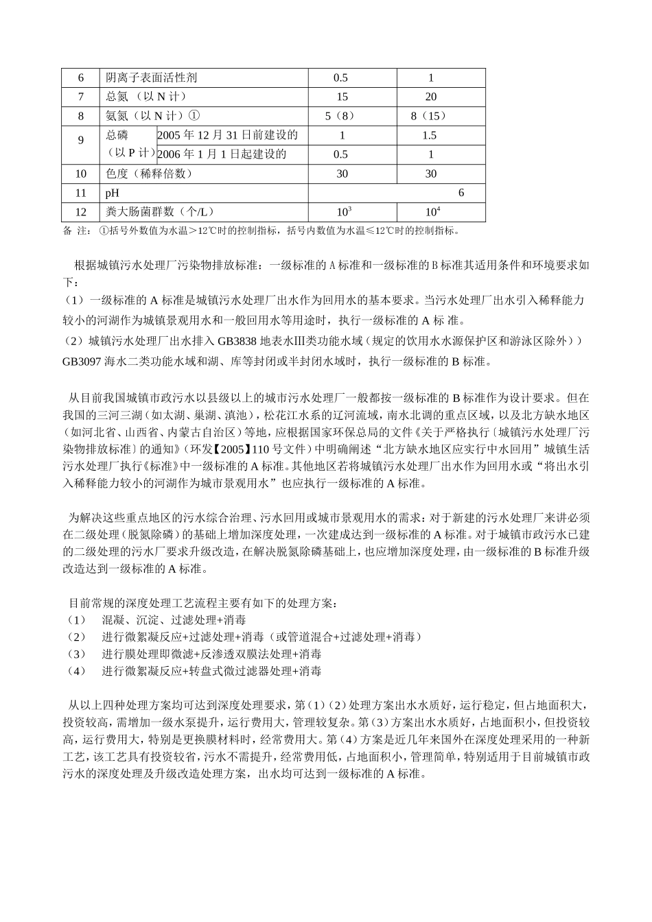 污水处理厂升级改造一级A排放标准新工艺及工程实例_第2页