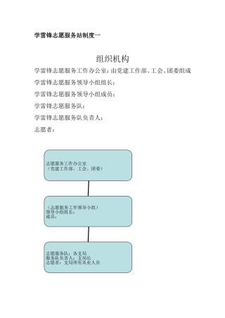 学雷锋志愿服务站制度一