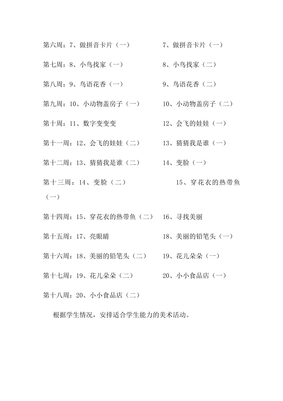 一年级上册美术教学计划_第3页