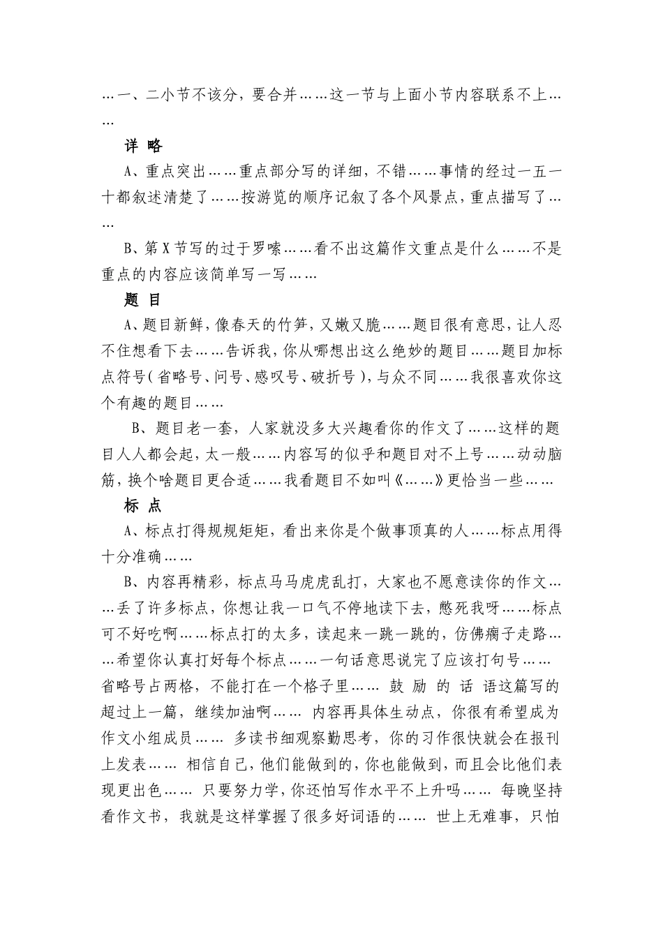 小学语文教师作文批改评语范例集锦_第2页