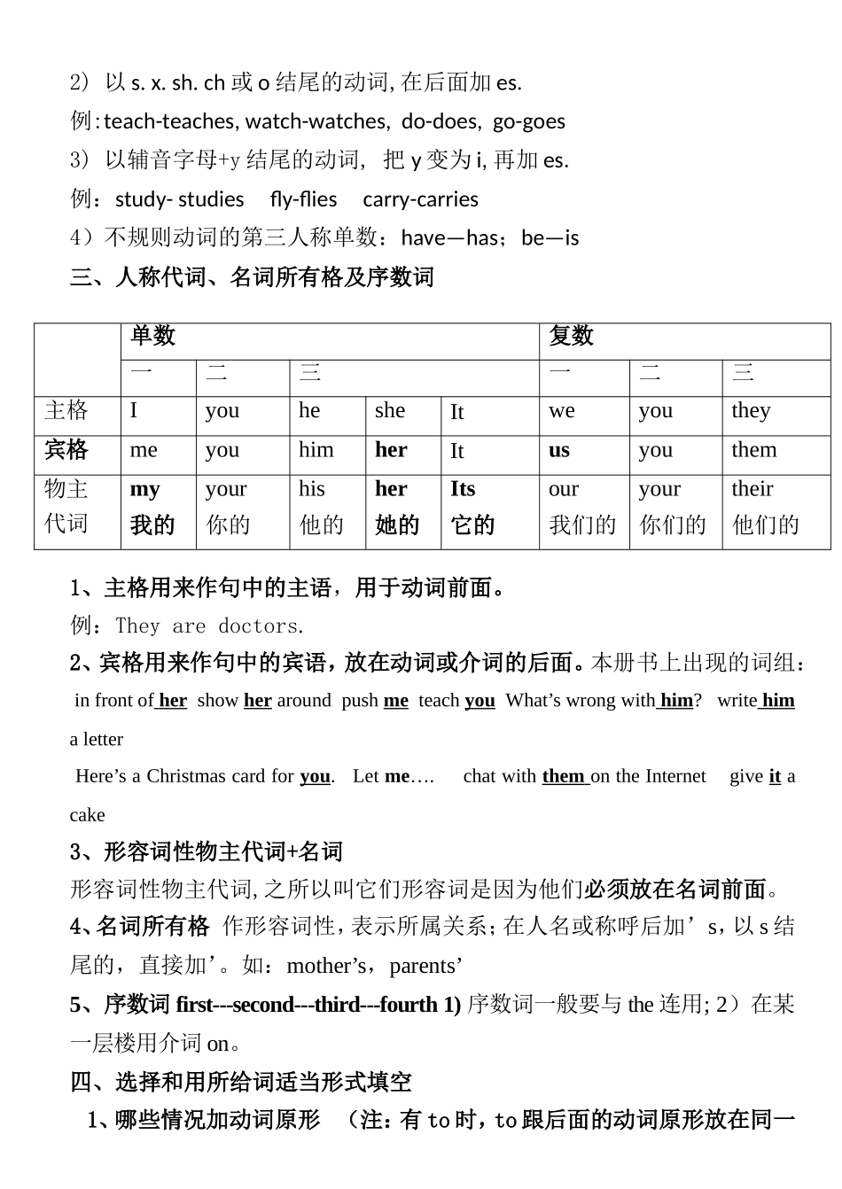 五年级上册英语语法知识点_第2页