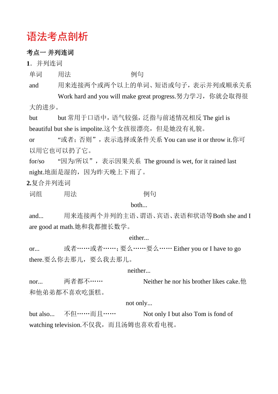 语法考点剖析_第1页