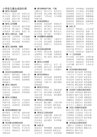 小学语文最全成语归类