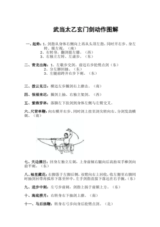 武当太乙玄门剑动作图解