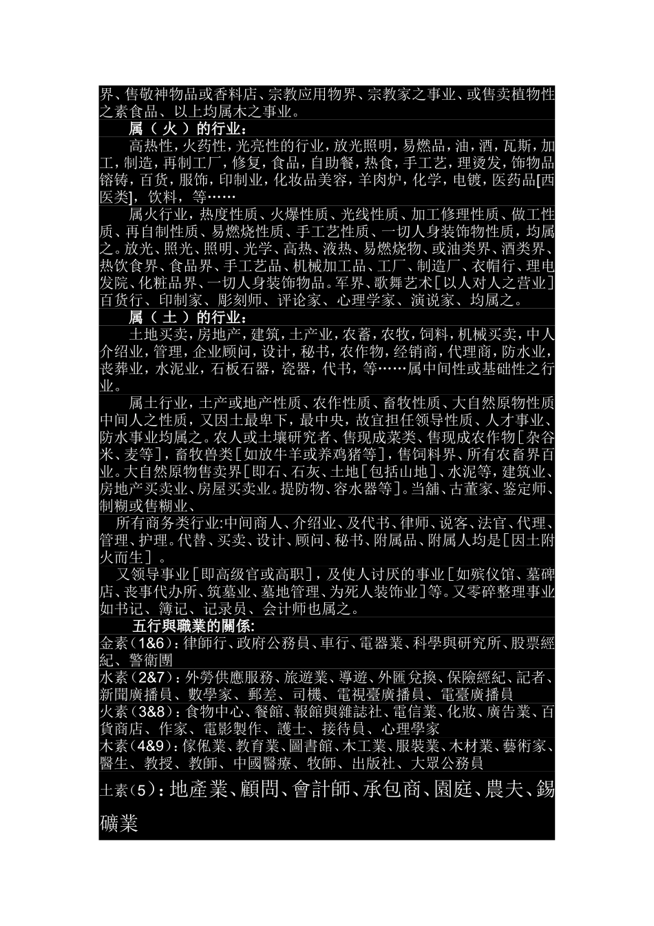 金木水火土五行所属的行业与职业解读大全_第2页