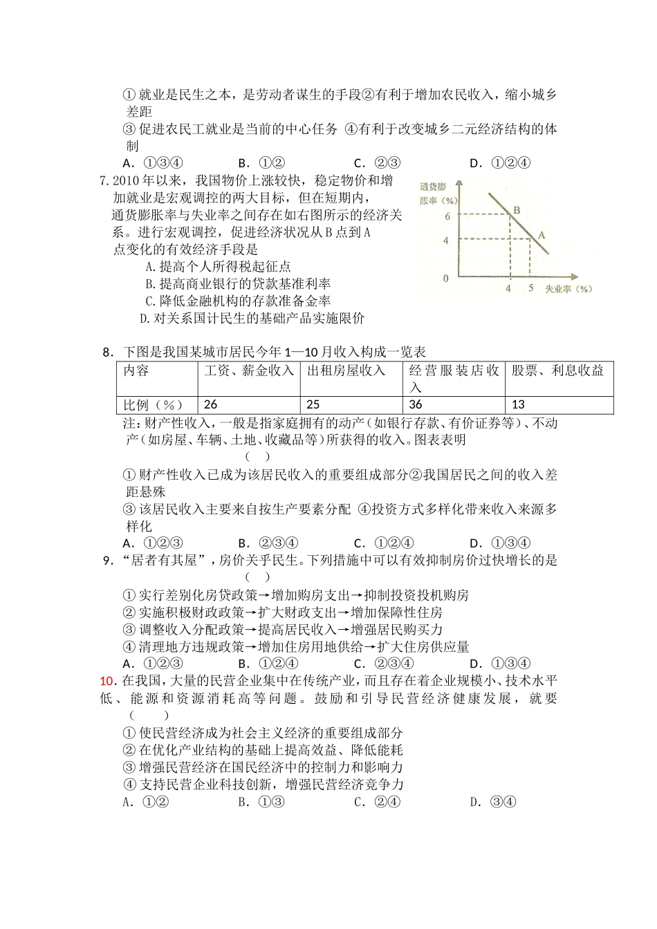 经济常识综合训练_第2页