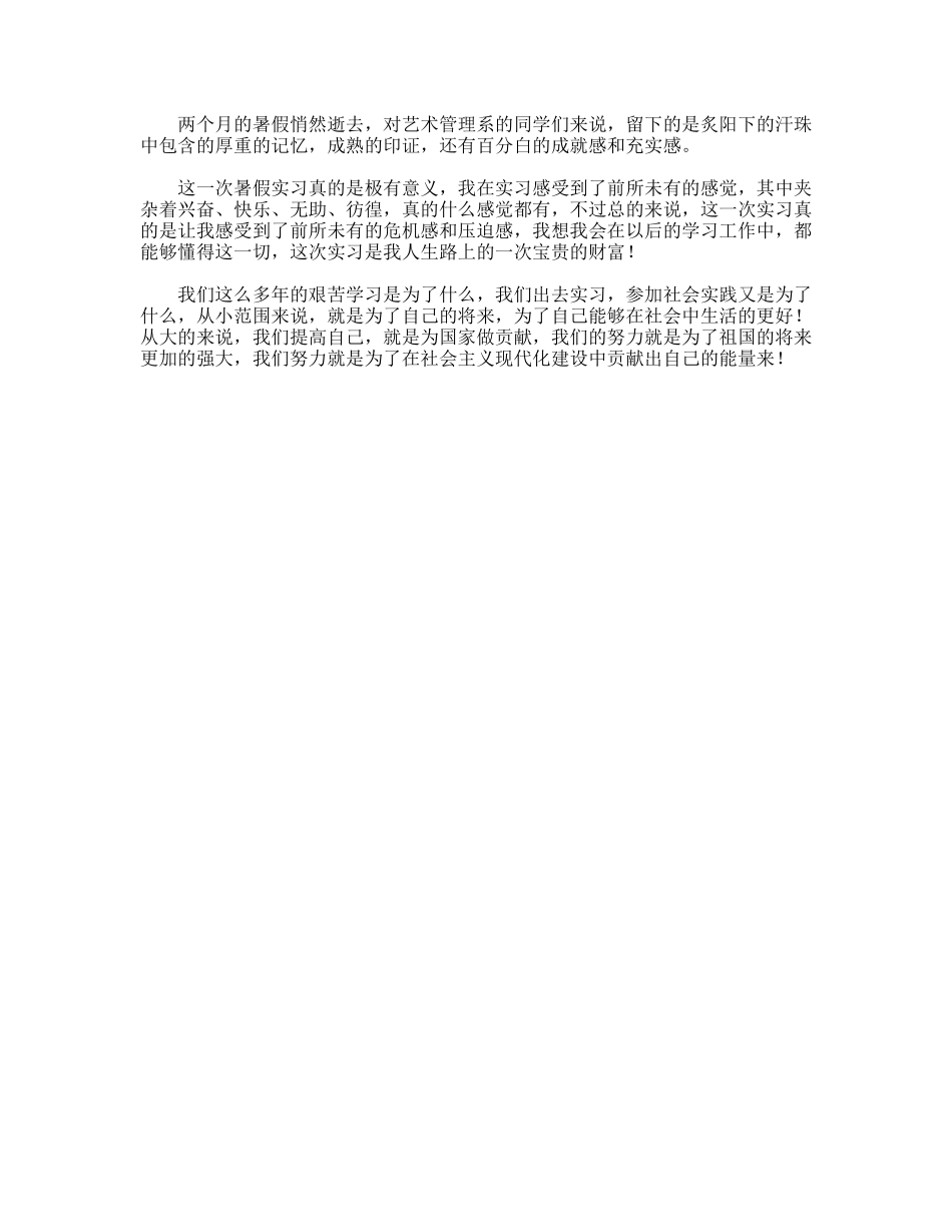 艺术管理系大学生暑期实习总结_第2页