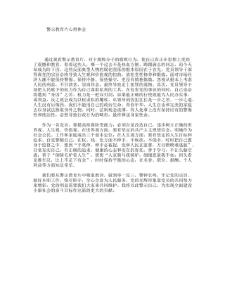 警示教育片心得体会