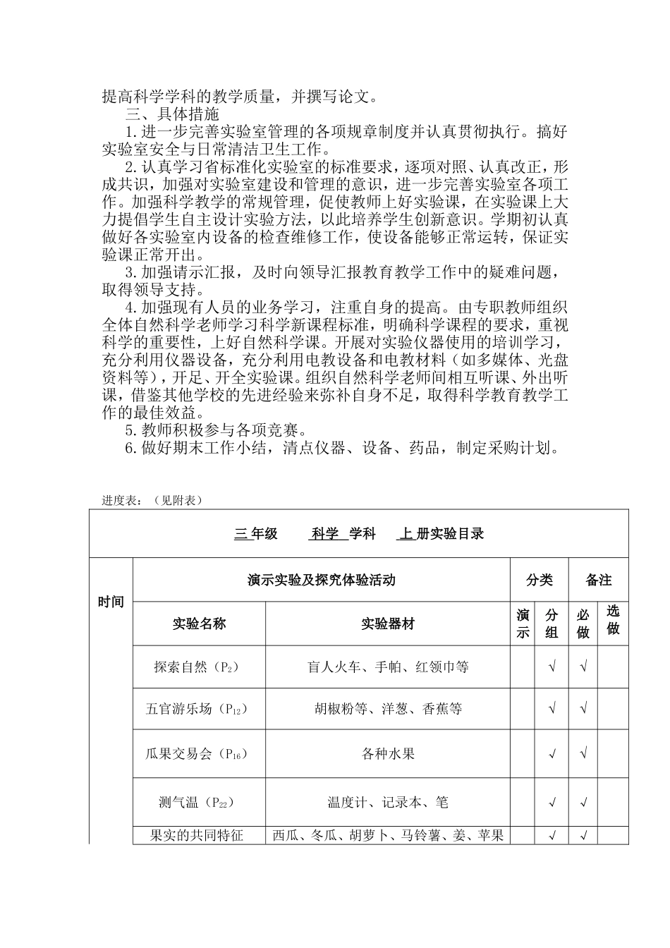 天成镇张家山小学科学实验室工作计划_第2页