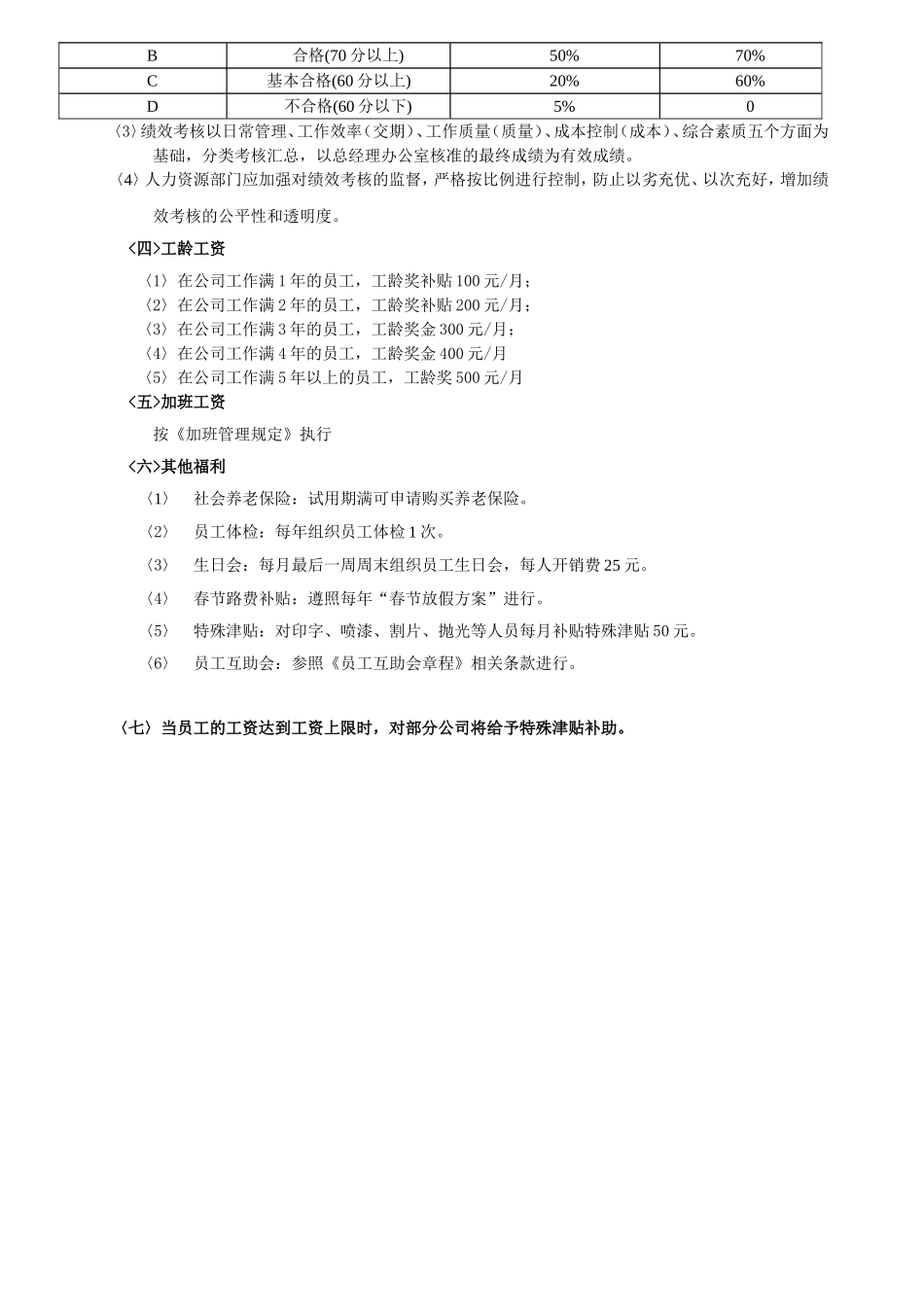 员工薪酬福利调整方案_第2页