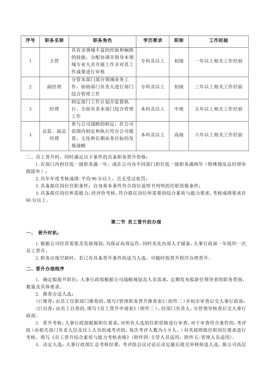 员工职业通道和晋升管理制度_第3页