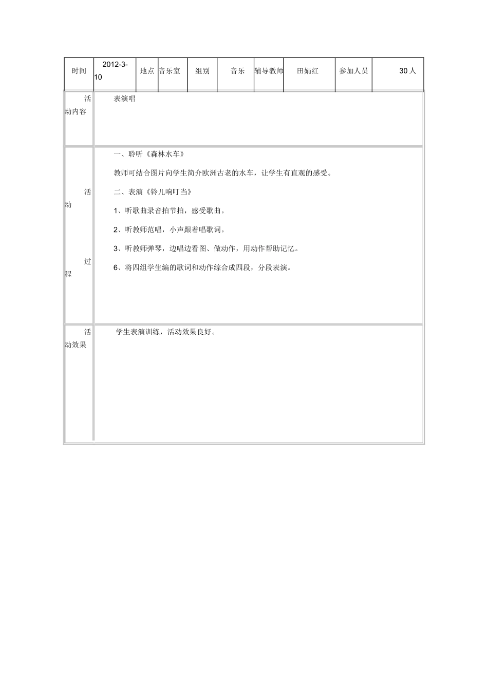 音乐兴趣小组活动记录_第2页