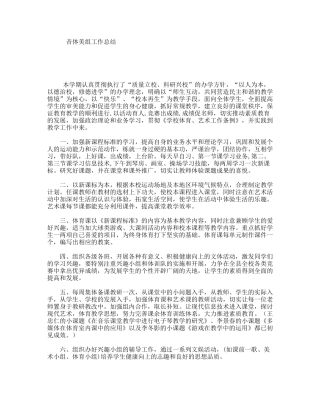 音体美组工作总结