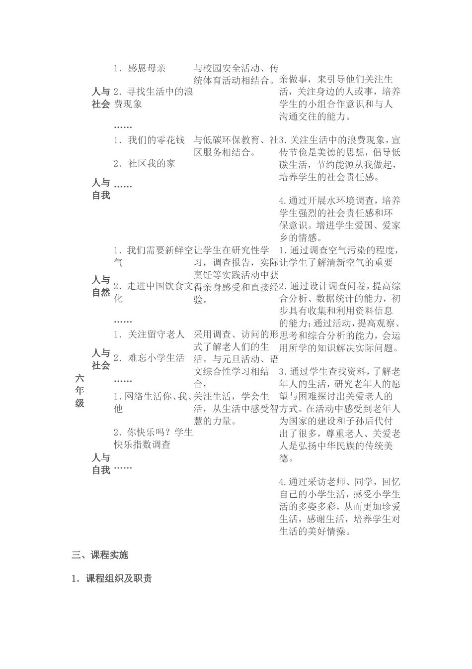 西李小学综合实践活动课程总体实施方案_第3页