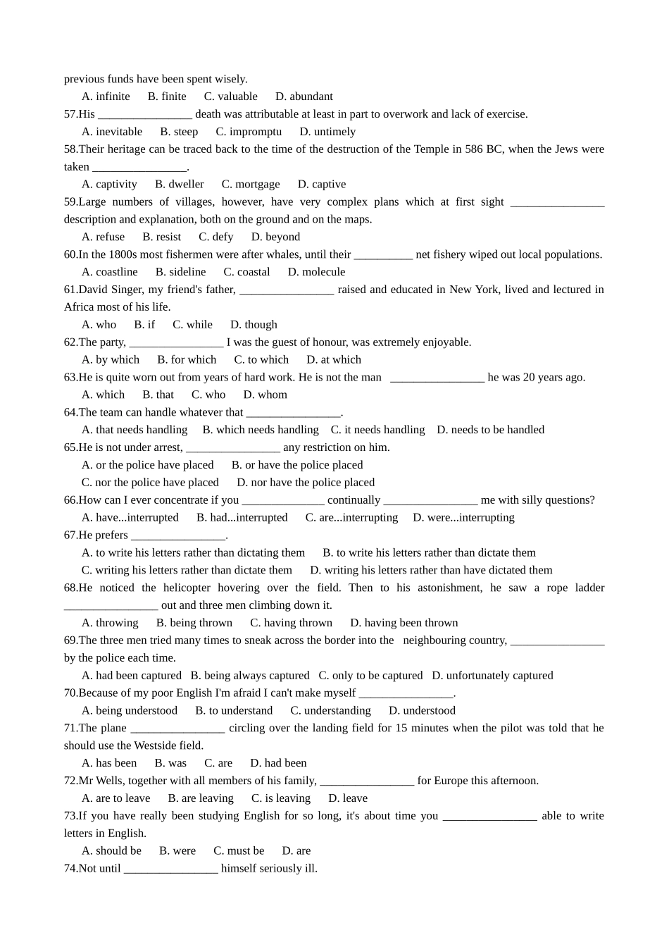 新标准大学英语综合第三册词汇练习_第3页