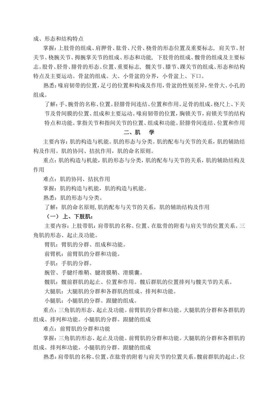 系统解剖学-Ⅲ教学大纲_第3页