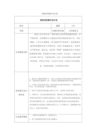 我的再发展行动计划