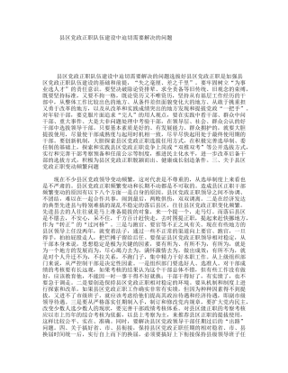 县区党政正职队伍建设中迫切需要解决的问题