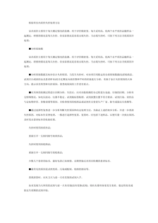 检验科室内质控失控处理方法