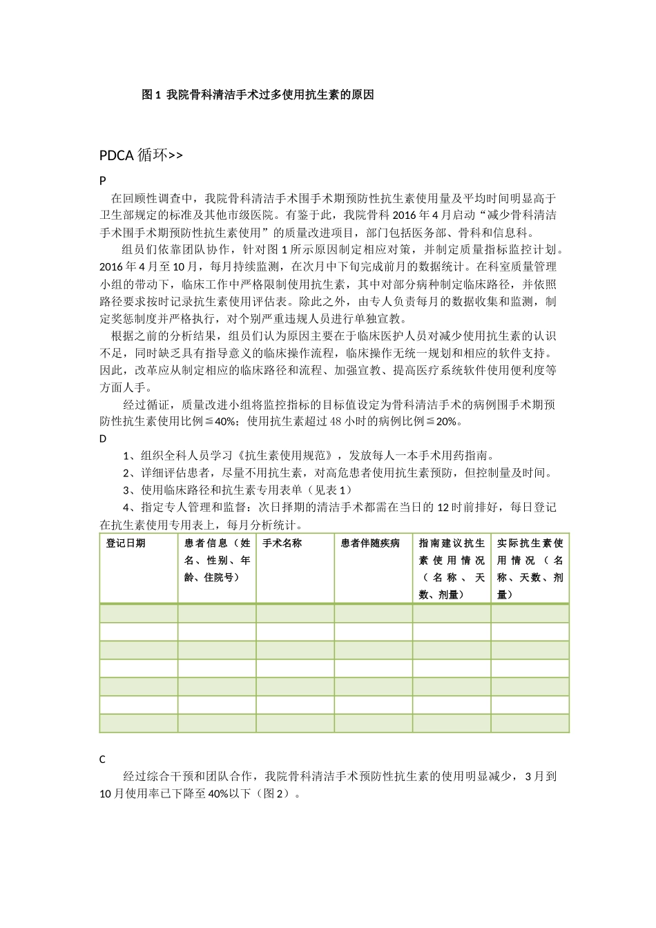 减少骨科清洁手术围手术期预防性抗生素的使用_第2页